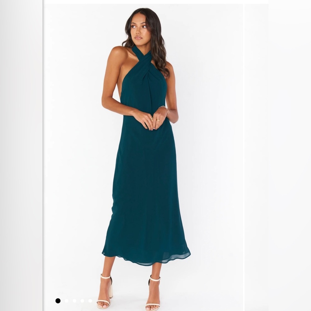 Size small emerald chiffon dress